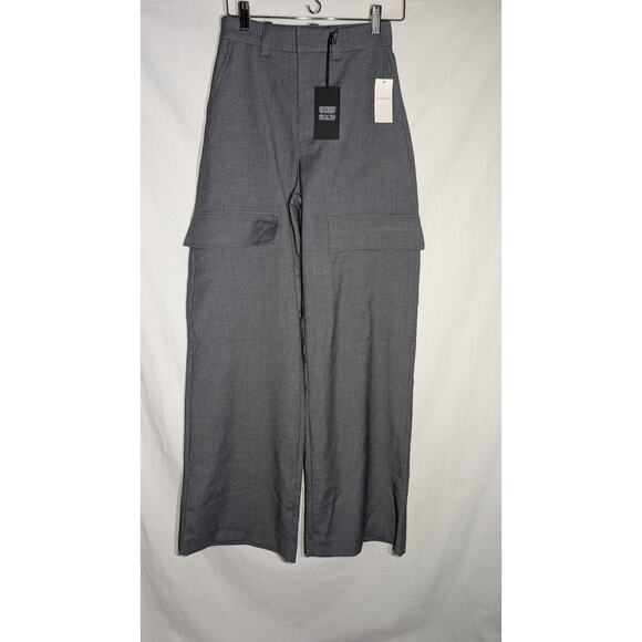 Abercrombie & Fitch High Rise Cargo Wide Leg Dress Pants XSL Nicole Benefield - Picture 1 of 9